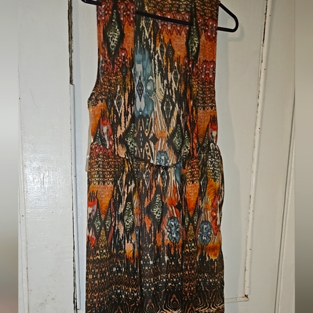Printed Sheer Pullover/Cardigan